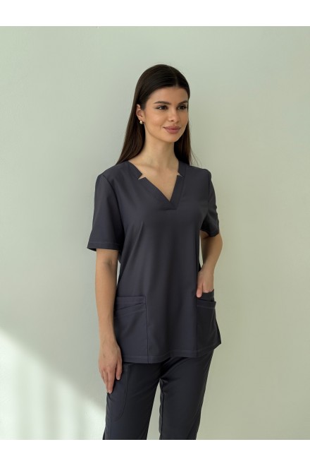 Костюм женский | Блуза 232 / Брюки 003-10 (графит)