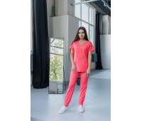 Костюм женский | Блуза 213 / Брюки 003-6 (коралл)