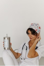 Колпак на завязке 054-2/1 (сердце) (состав: 100% хлопок) Колпак на завязке 054-2/1 (сердце) (состав: 100% хлопок)