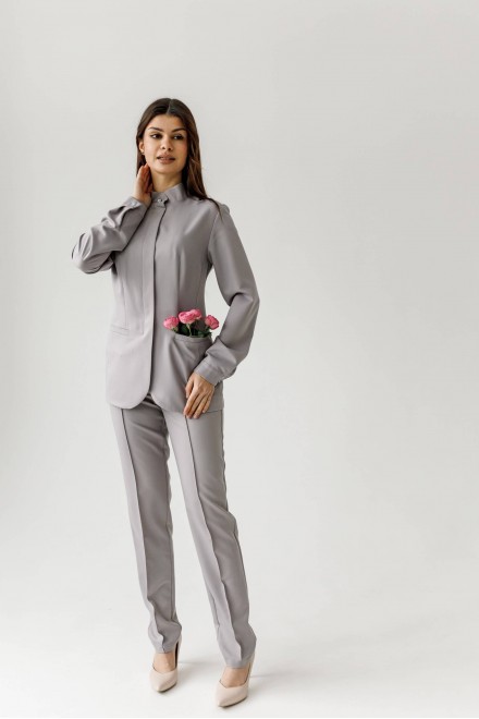 Костюм женский | Блуза 248 / Брюки 003-9 (серый)