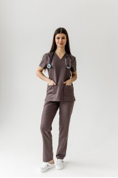 Костюм женский | Блуза 146 / Брюки 003-6 или 003-8 (кофе)