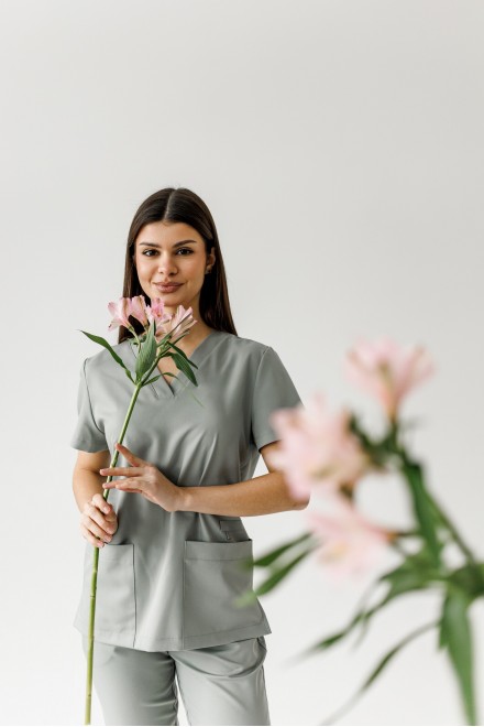 Костюм женский | Блуза 146 / Брюки 003-6 или 003-8 (олива)