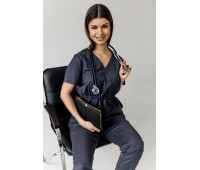 Костюм женский | Блуза 235 / Брюки 003-8 (графит)