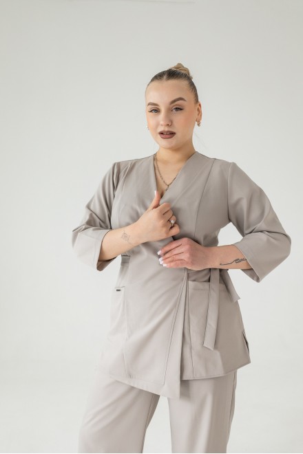 Костюм женский | Блуза 249 / Брюки 214 (св.беж)