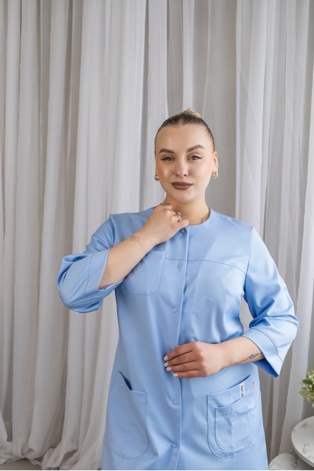 Халат женский | 135-2/1 (состав:65% полиэстер, 32% вискоза, 3% спандекс)